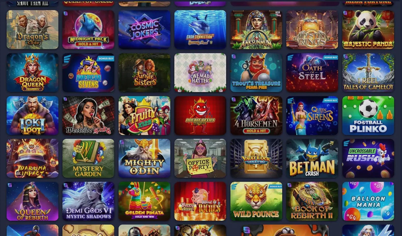 Interfaccia dell'app mobile Boombet con giochi slot e casino live su smartphone
